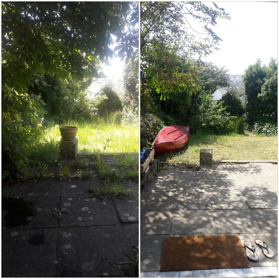 Before and after garden